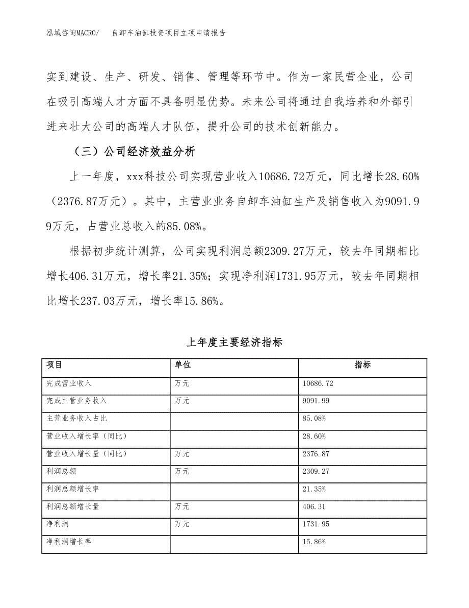 关于建设自卸车油缸投资项目立项申请报告.docx_第5页