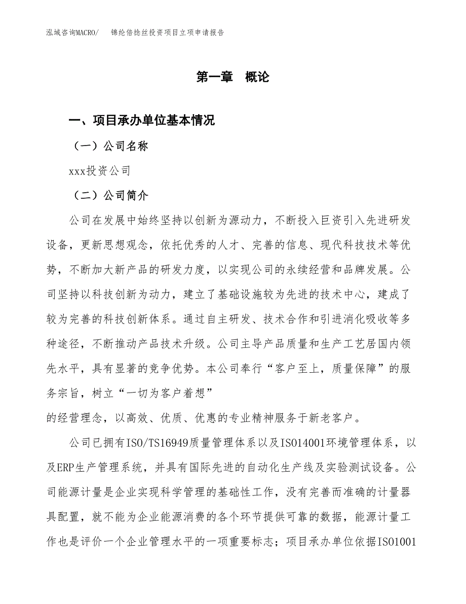 关于建设锦纶倍捻丝投资项目立项申请报告.docx_第2页