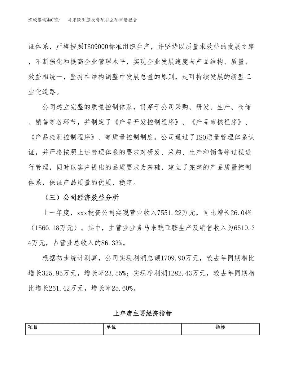 关于建设马来酰亚胺投资项目立项申请报告.docx_第4页