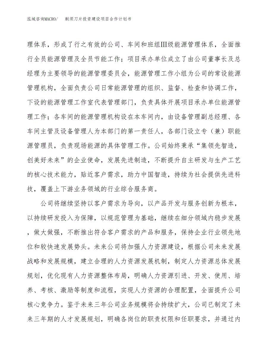 剃须刀片投资建设项目合作计划书（样本）_第2页