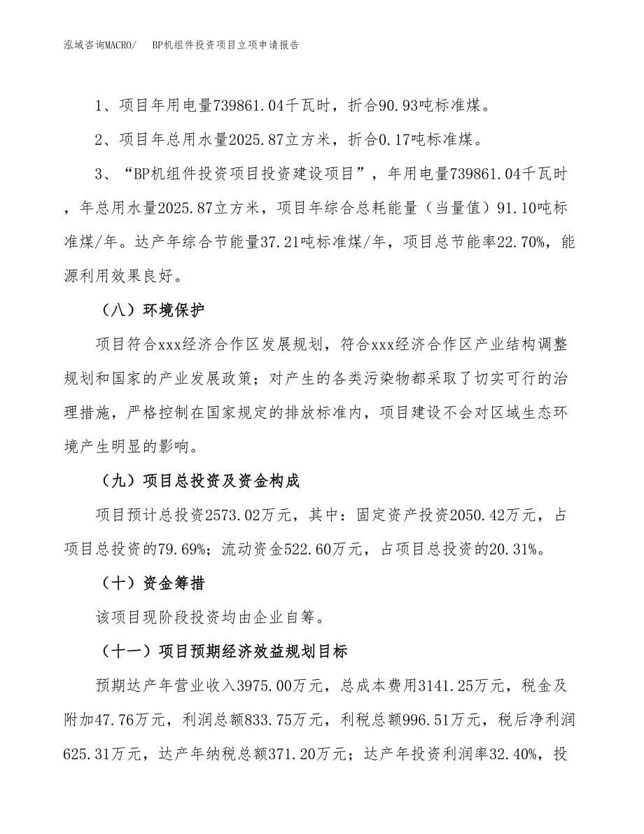 关于建设BP机组件投资项目立项申请报告.docx_第5页