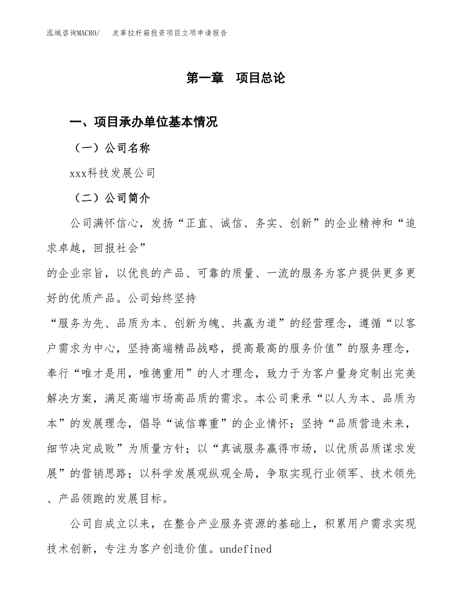 关于建设皮革拉杆箱投资项目立项申请报告.docx_第2页