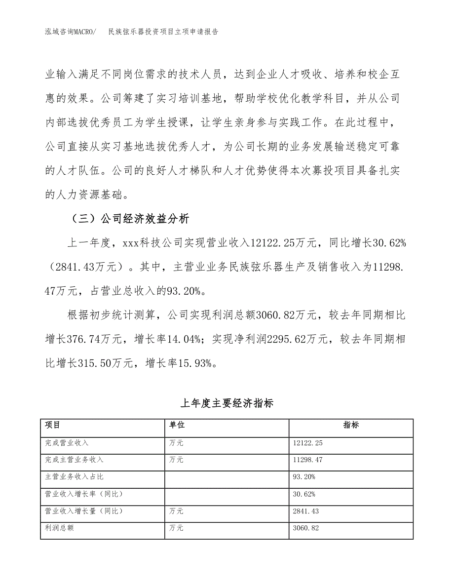 关于建设民族弦乐器投资项目立项申请报告.docx_第4页