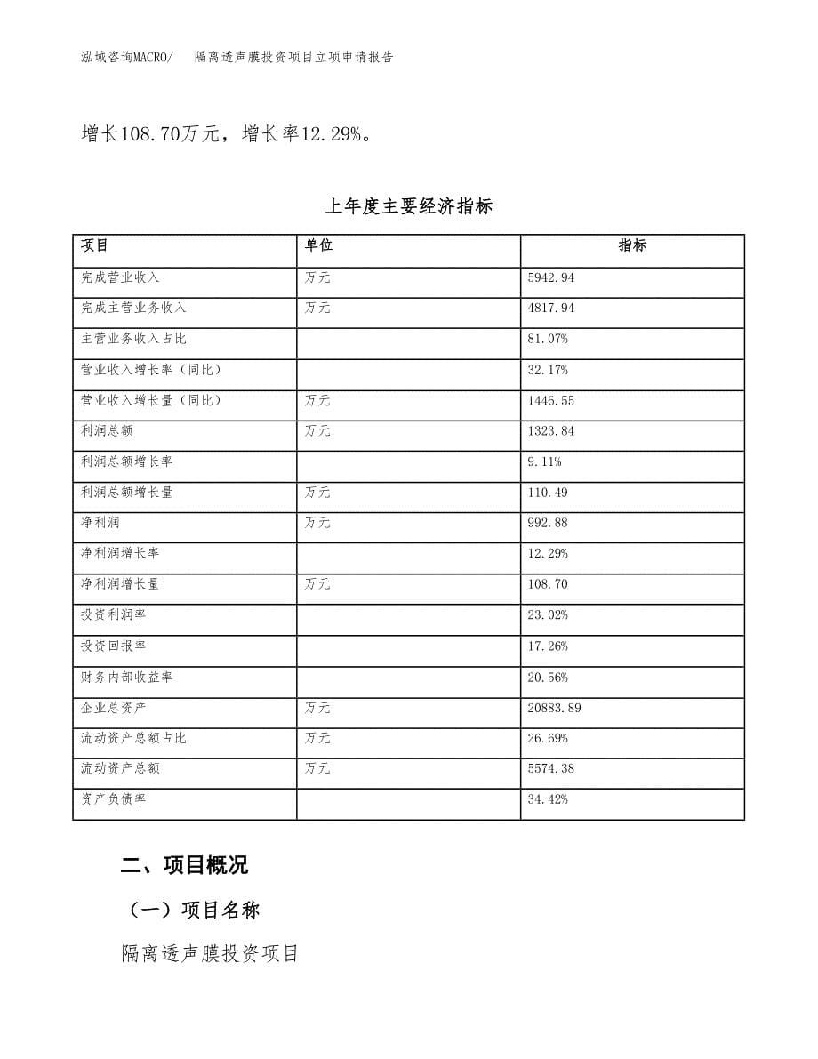 关于建设隔离透声膜投资项目立项申请报告.docx_第5页