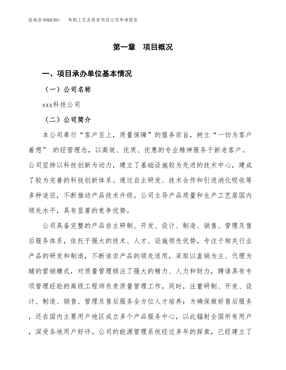 关于建设角制工艺品投资项目立项申请报告.docx_第2页