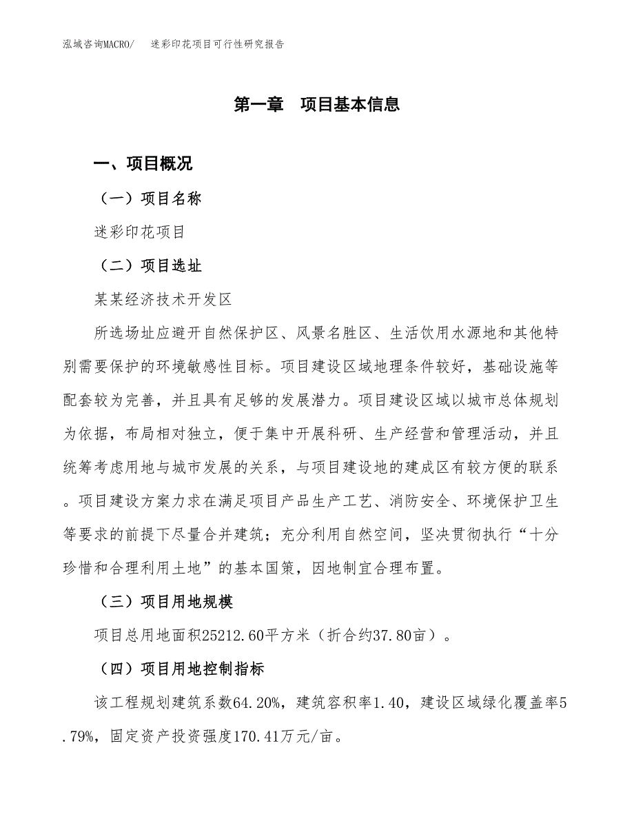 关于投资建设迷彩印花项目可行性研究报告.docx_第2页