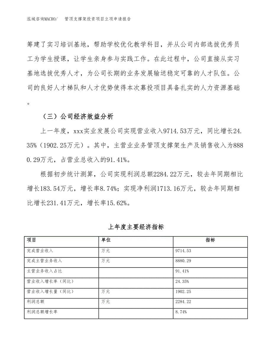 关于建设管顶支撑架投资项目立项申请报告.docx_第5页