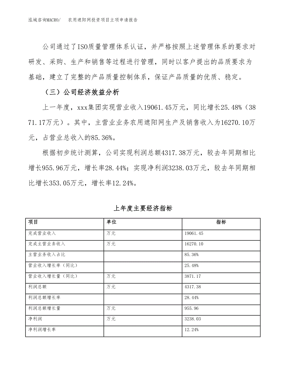 关于建设农用遮阳网投资项目立项申请报告.docx_第3页