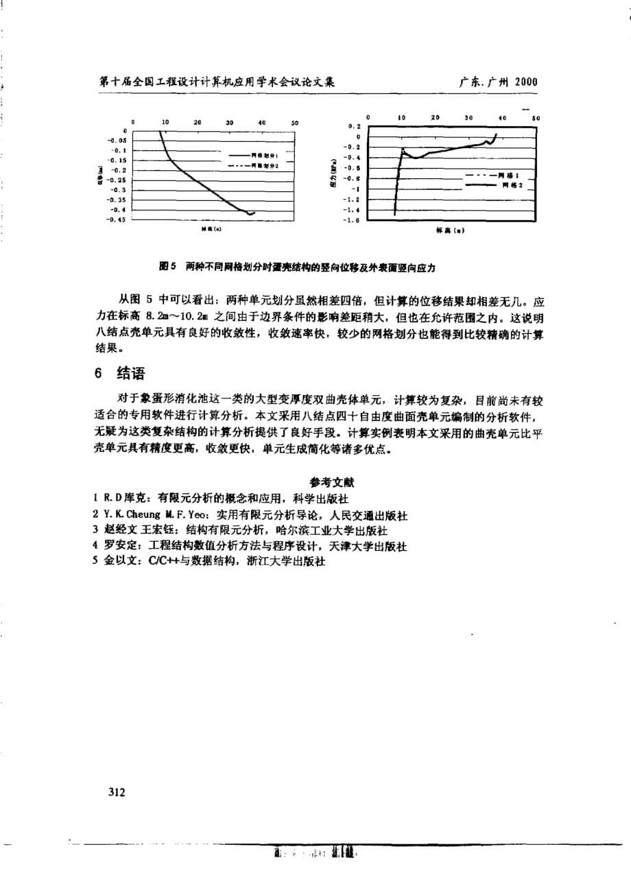 变厚度曲壳元在蛋形消化池计算中的应用_第5页