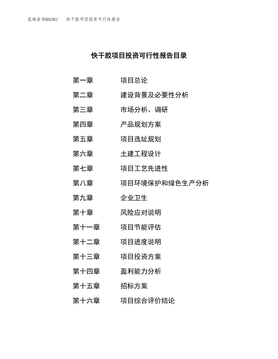 关于建设快干胶项目投资可行性报告.docx_第2页