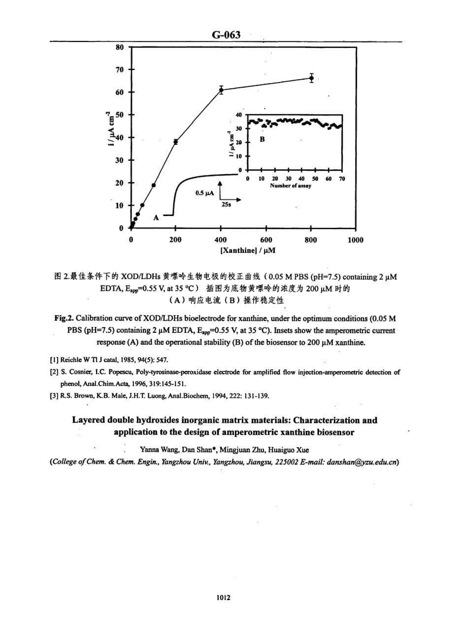 基于新型无机材料类水滑石ldhs的黄嘌呤生物传感器_第2页