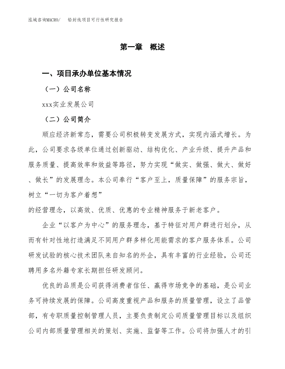 铅封线项目可行性研究报告（总投资3000万元）（13亩）_第3页