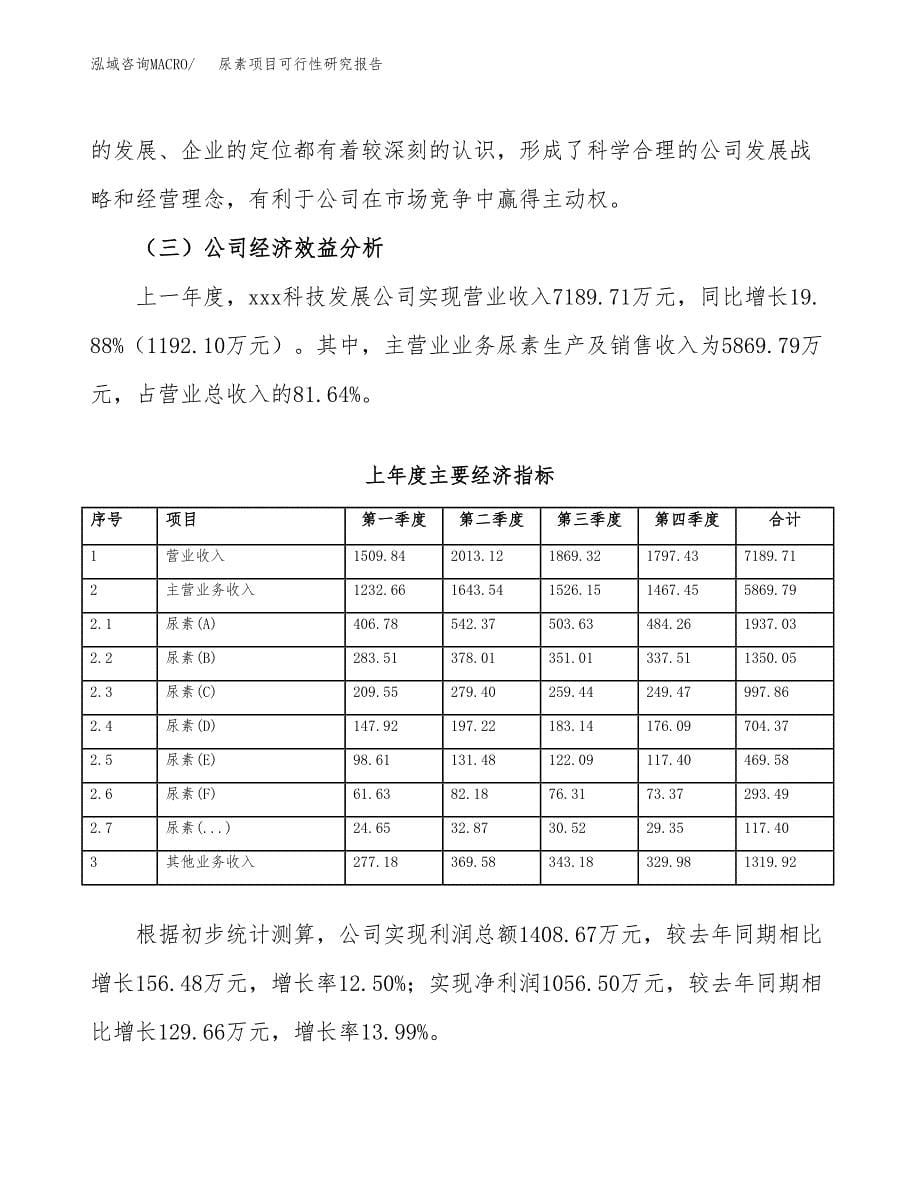 尿素项目可行性研究报告（总投资8000万元）（35亩）_第5页