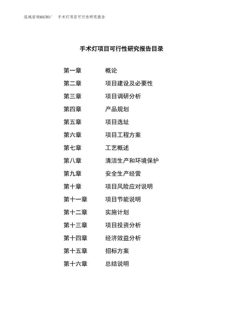 手术灯项目可行性研究报告（总投资6000万元）（28亩）_第2页