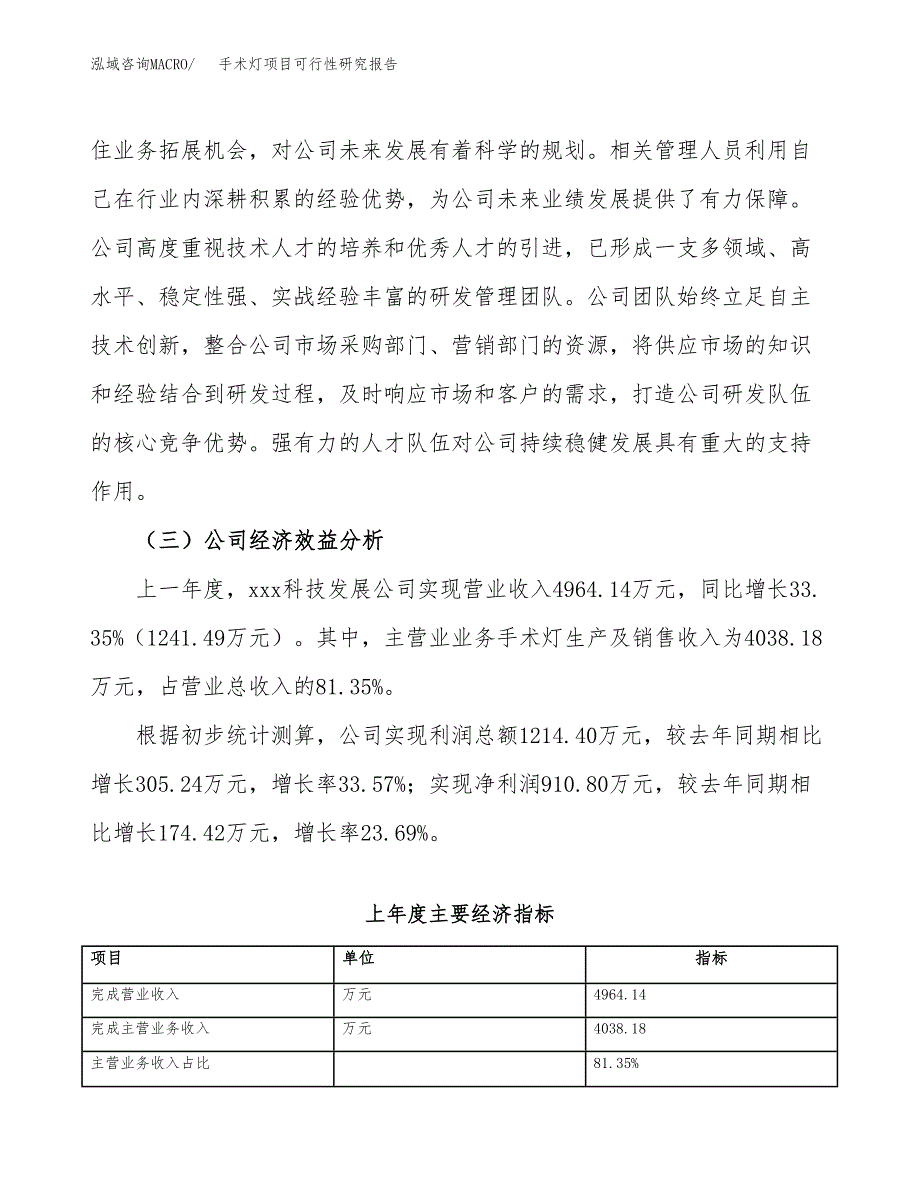 手术灯项目可行性研究报告（总投资6000万元）（28亩）_第4页