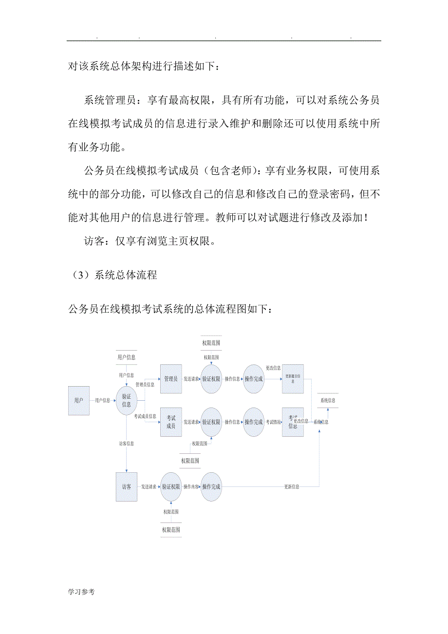 公务员在线考试系统需求分析报告_第4页