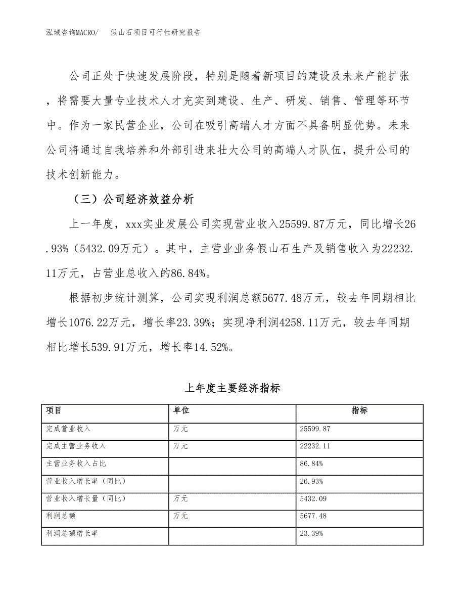 假山石项目可行性研究报告（总投资15000万元）（64亩）_第5页