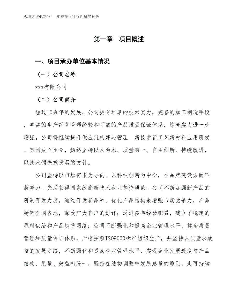 皮褛项目可行性研究报告（总投资3000万元）（13亩）_第3页