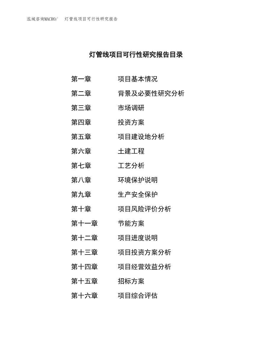 灯管线项目可行性研究报告（总投资13000万元）（56亩）_第2页