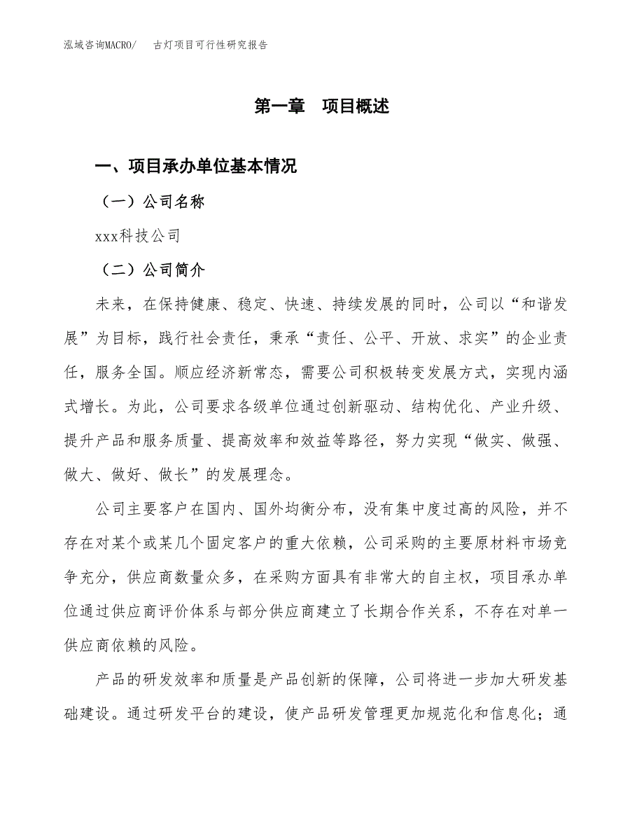 古灯项目可行性研究报告（总投资13000万元）（49亩）_第3页