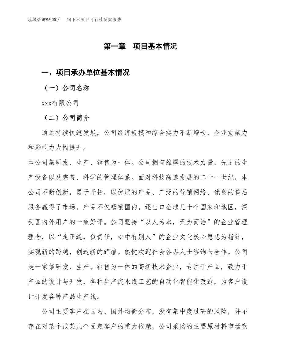 铜下水项目可行性研究报告（总投资7000万元）（31亩）_第3页