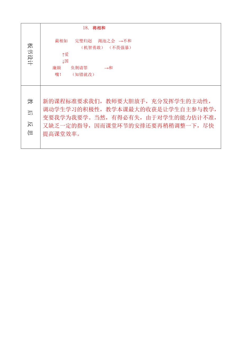 三年级上册语文教案 18将相和 人教新课标_第4页