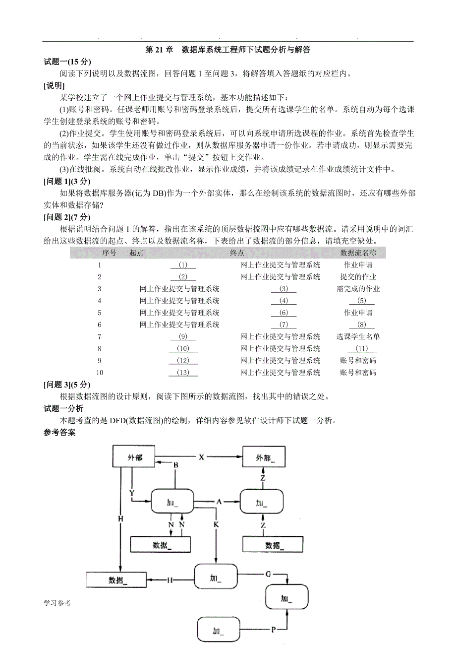 中级数据库系统工程师2006上半年下午试题、答案与详细解析_第1页