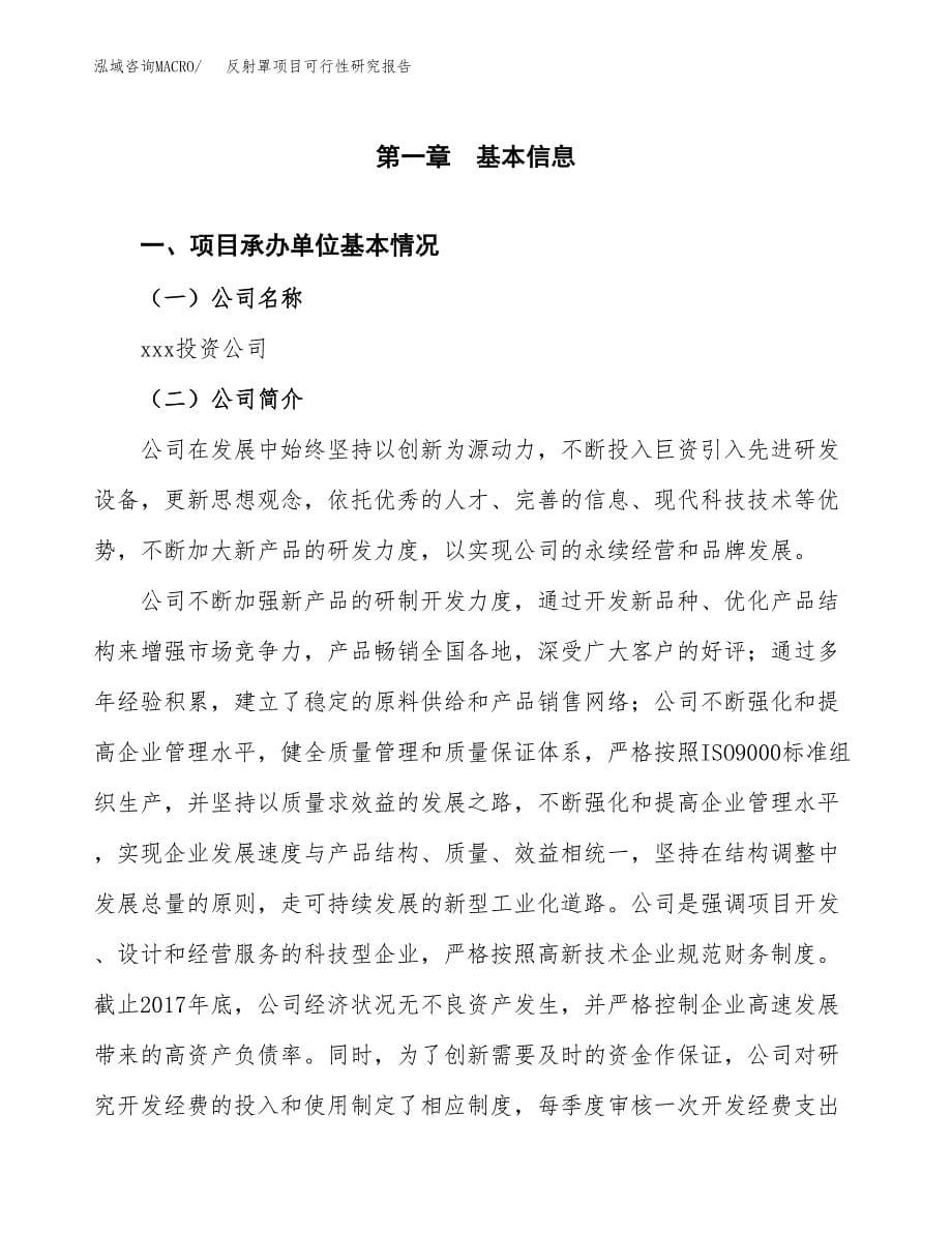 反射罩项目可行性研究报告（总投资12000万元）（51亩）_第5页