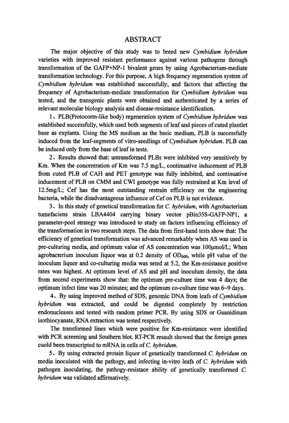 大花蕙兰抗病转基因体系及相关技术研究(1)_第3页