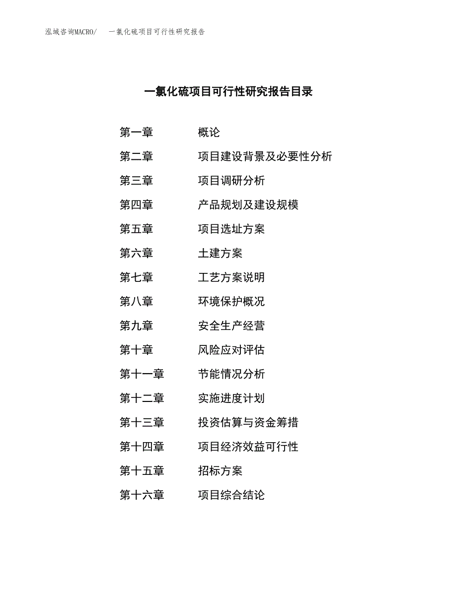 一氯化硫项目可行性研究报告（总投资15000万元）（66亩）_第2页