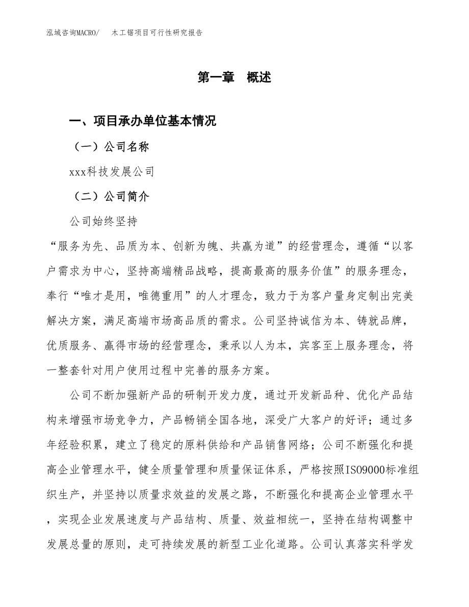 木工锯项目可行性研究报告（总投资22000万元）（78亩）_第5页