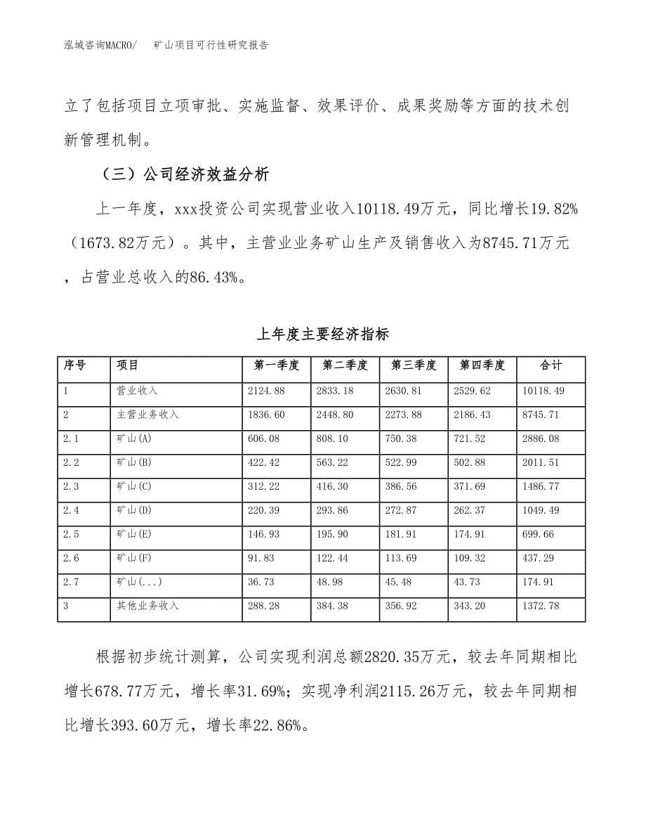 矿山项目可行性研究报告（总投资10000万元）（43亩）_第5页