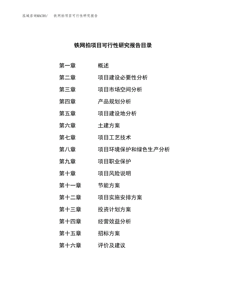 铁网拍项目可行性研究报告（总投资14000万元）（68亩）_第2页