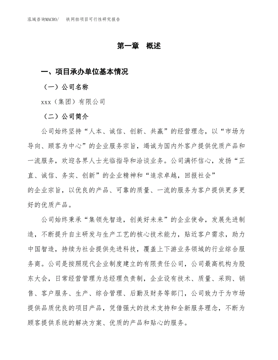 铁网拍项目可行性研究报告（总投资14000万元）（68亩）_第3页