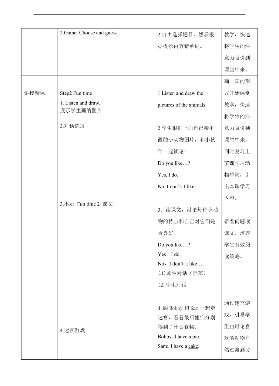 四年级上册英语教案Unit1 I like dogs第二课时译林版三起_第2页