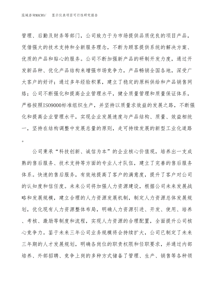 显示仪表项目可行性研究报告（总投资13000万元）（61亩）_第4页