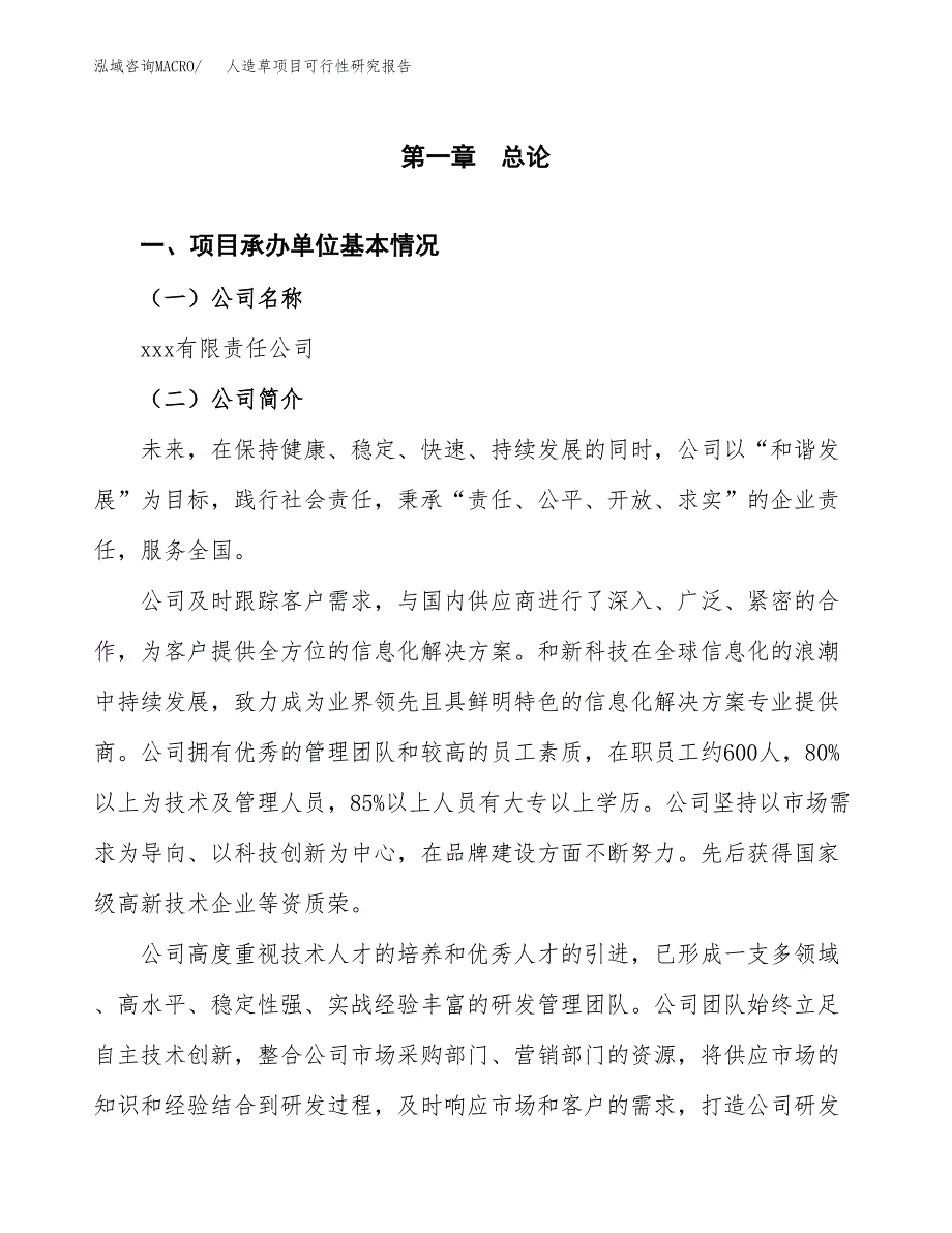 人造草项目可行性研究报告（总投资13000万元）（63亩）_第3页