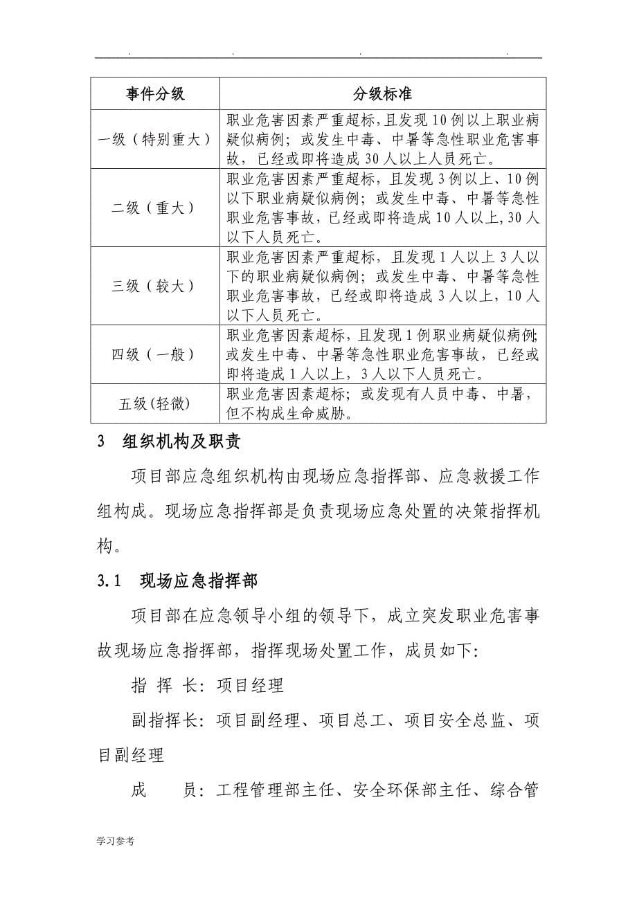 突发职业危害事故应急处置预案_第5页