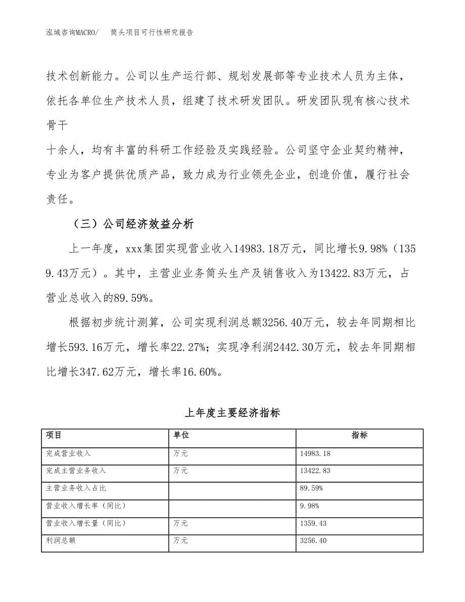 筒头项目可行性研究报告（总投资6000万元）（25亩）_第5页