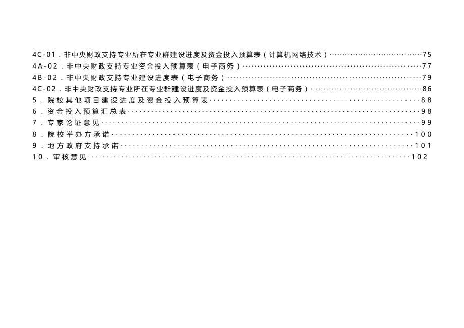 2019年常州信息学院高职院校项目建设任务书_第5页