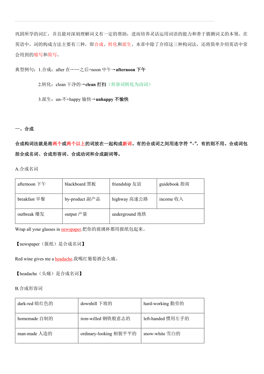 2020高考英语一轮复习语法第14讲：构词法_第4页