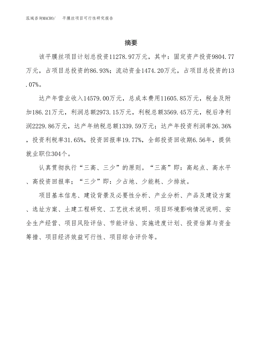 平膜丝项目可行性研究报告（总投资11000万元）（51亩）_第2页