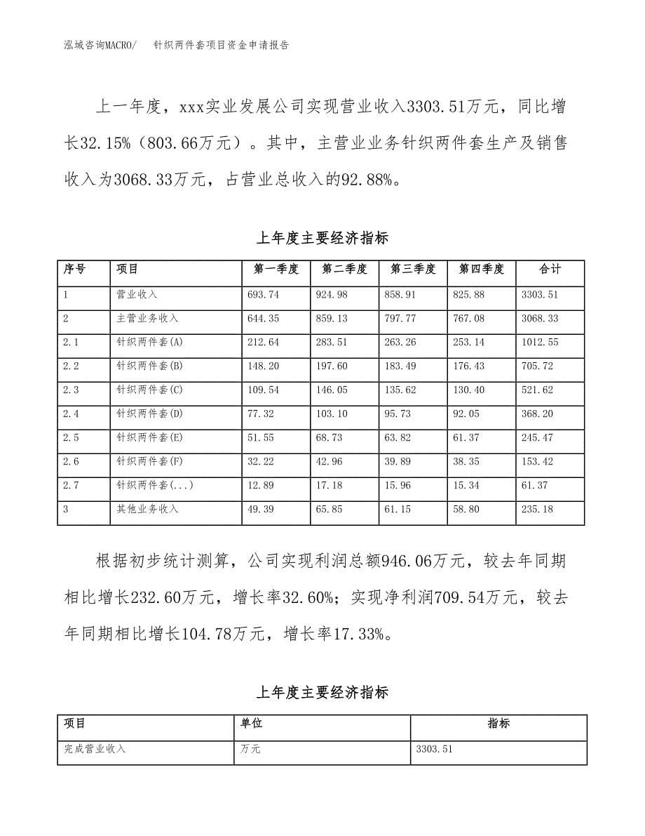 针织两件套项目资金申请报告.docx_第5页