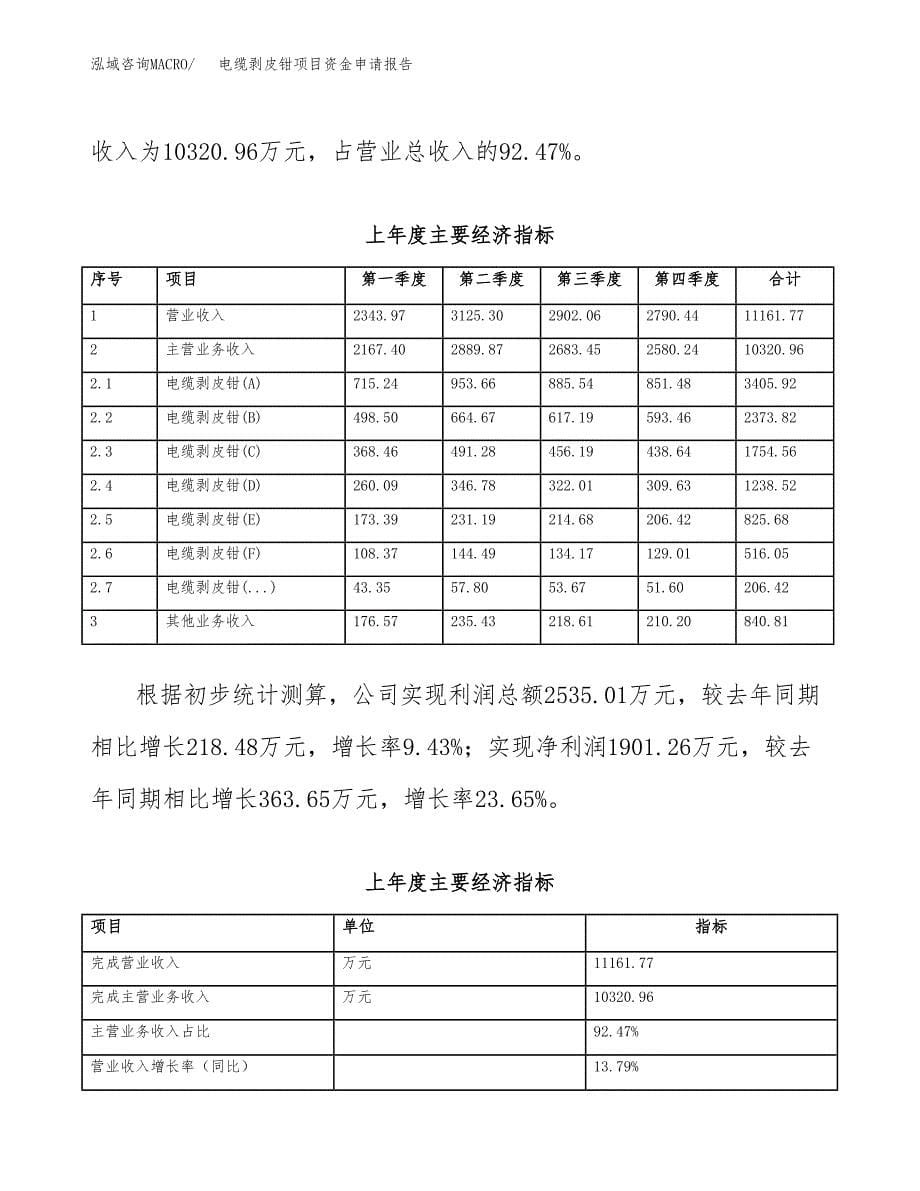 电缆剥皮钳项目资金申请报告.docx_第5页