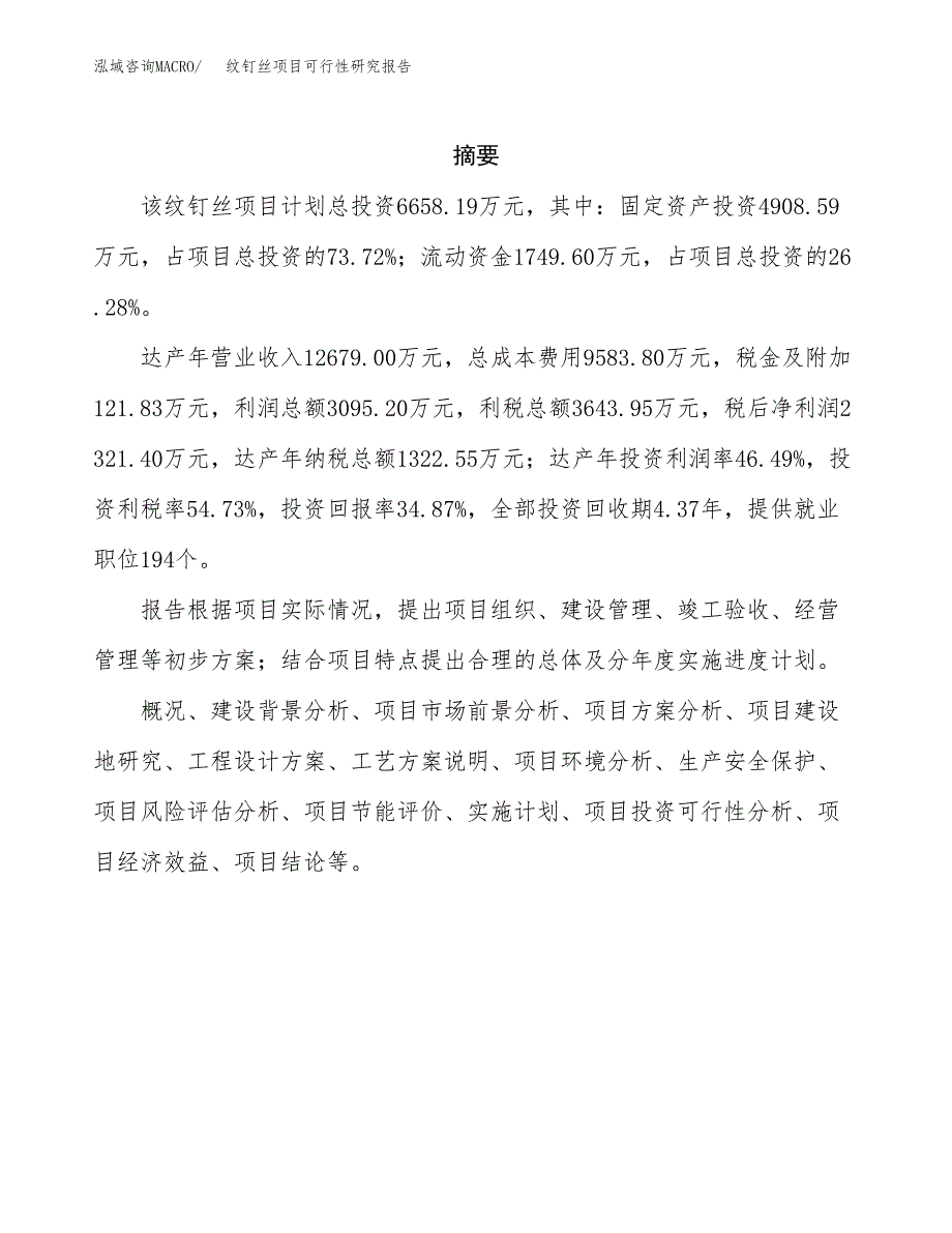 纹钉丝项目可行性研究报告（总投资7000万元）（26亩）_第2页