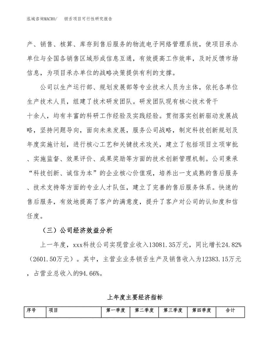 锁舌项目可行性研究报告（总投资8000万元）（34亩）_第5页