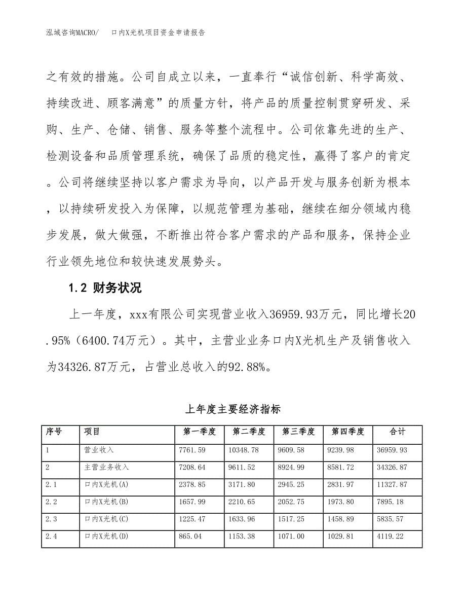 口内X光机项目资金申请报告.docx_第5页