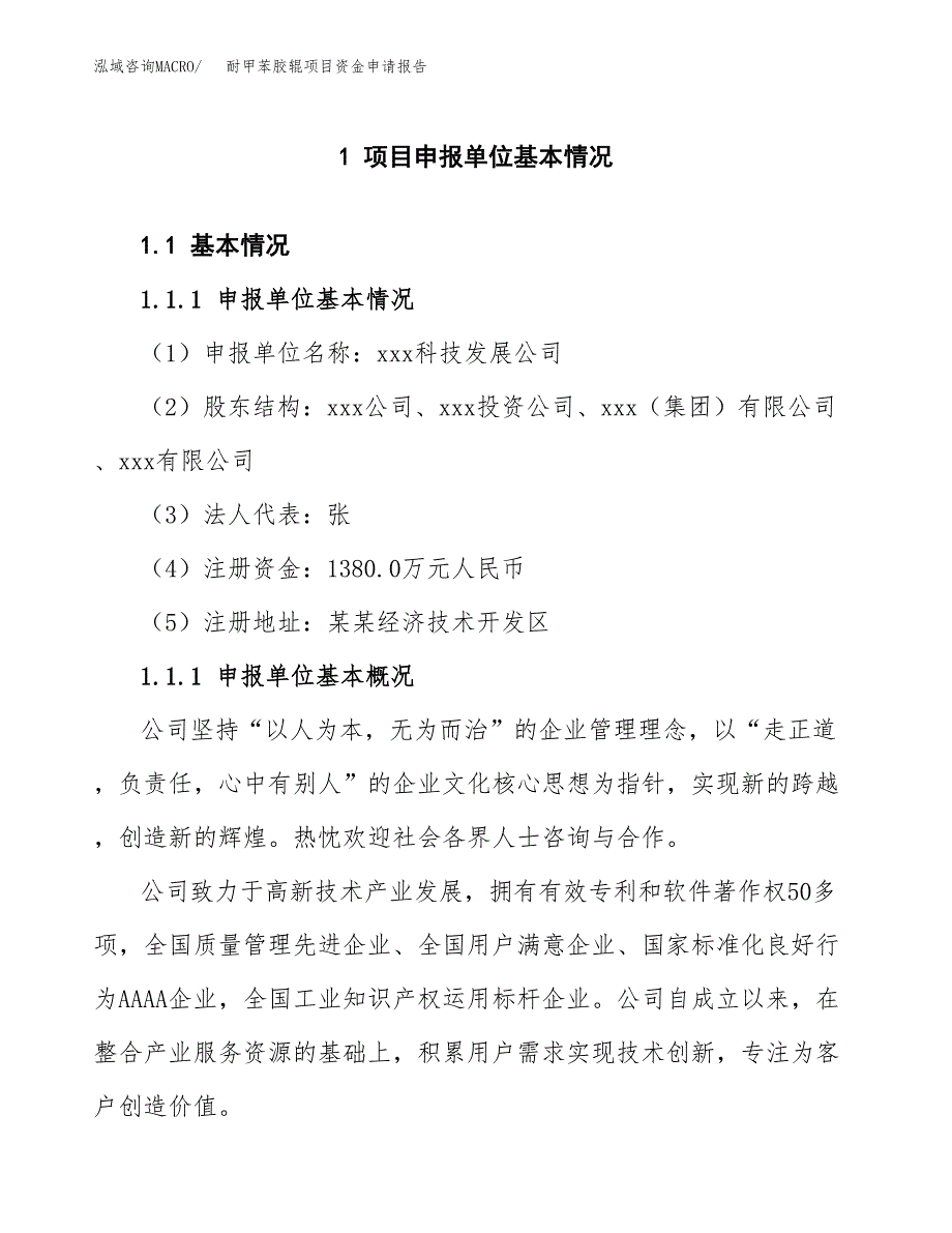 耐甲苯胶辊项目资金申请报告.docx_第3页