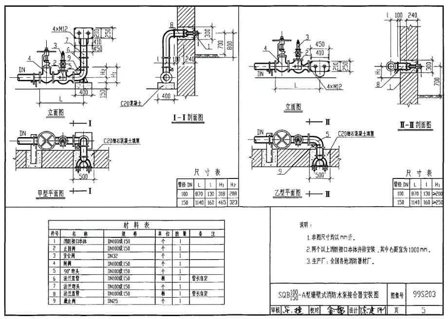 99(03)S203消防水泵接合器安装(含2003年局部修改版)N72H_第5页