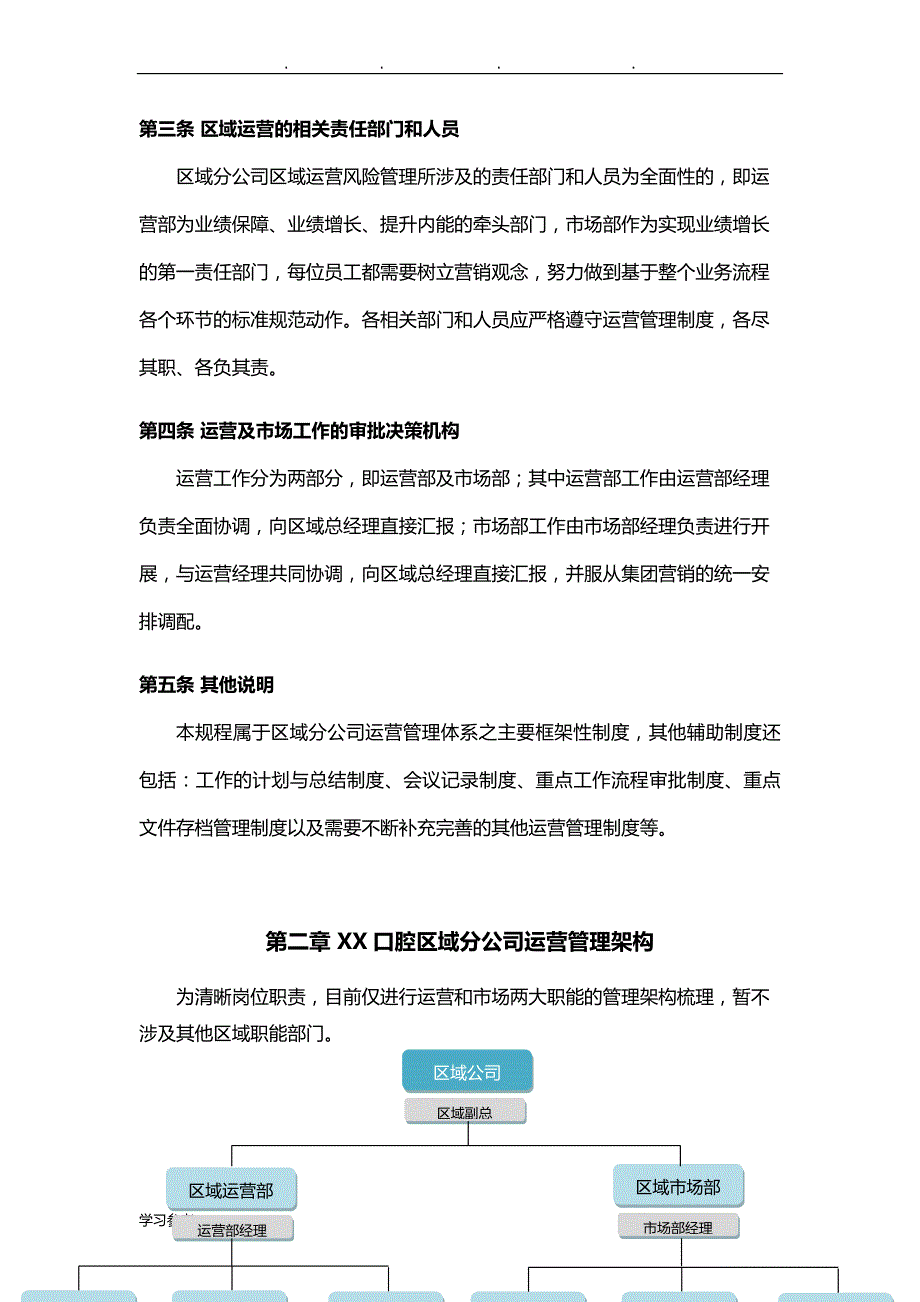 某口腔2015年区域公司运营管理标准化规程__营销部_第3页